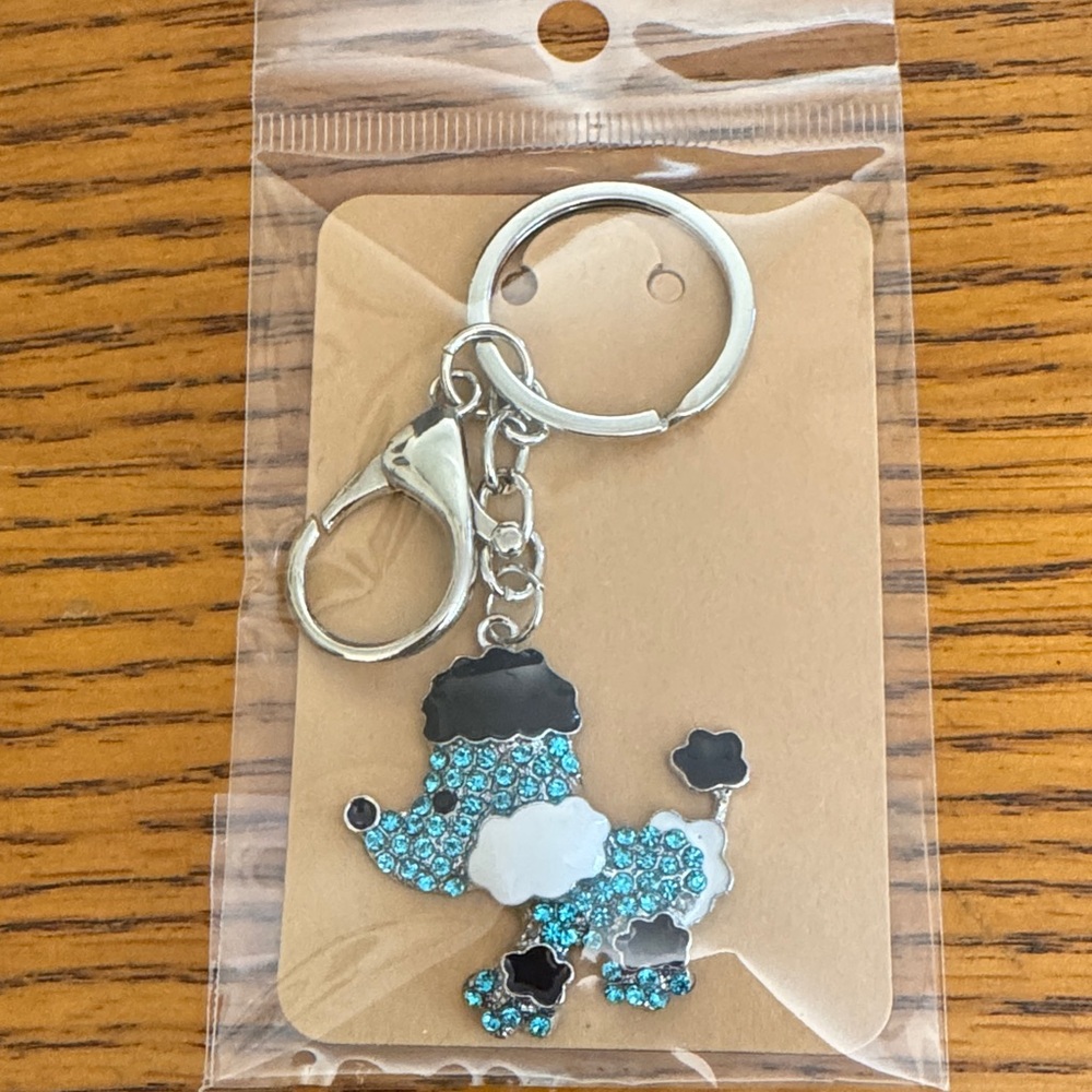 Sparkling Poodle Keychain